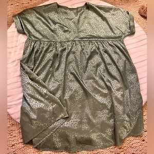 ENTRO LEOPARD SHINE BABYDOLL DRESS